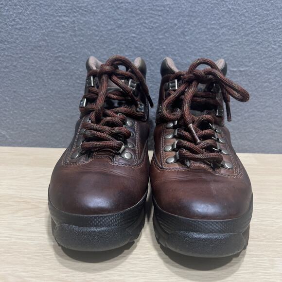 Vintage Timberland Brown Leather Ankle Boots euro Hiker 95310 Womens Size 6 - Picture 2 of 8